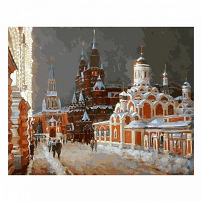 Раскраски по номерам - Перед Рождеством, 40 х 50 см. (Белоснежка, 075-AB)